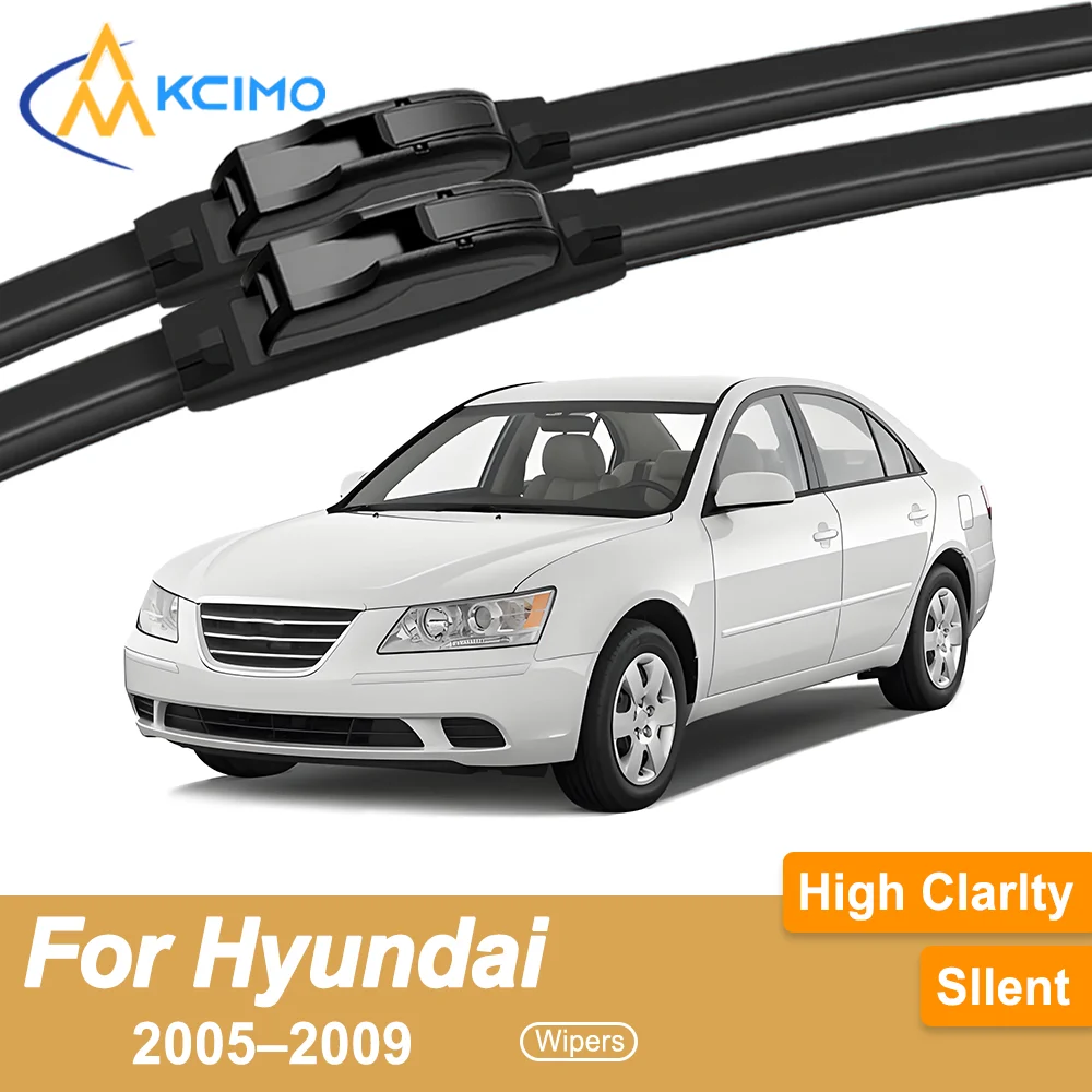 

Premium Rubber Durable Silent All-Weather Windshield Wiper Blades 2pcs for Hyundai Sonata NF 2005–2009 Front Wiper Blades Set