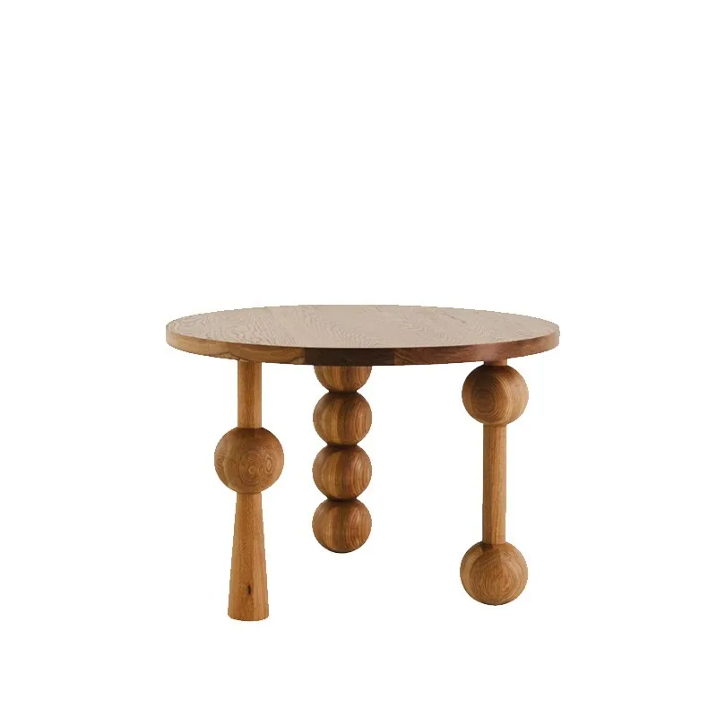 

Nordic all-solid wood small round table ash wood household small apartment dining table personalized dining table