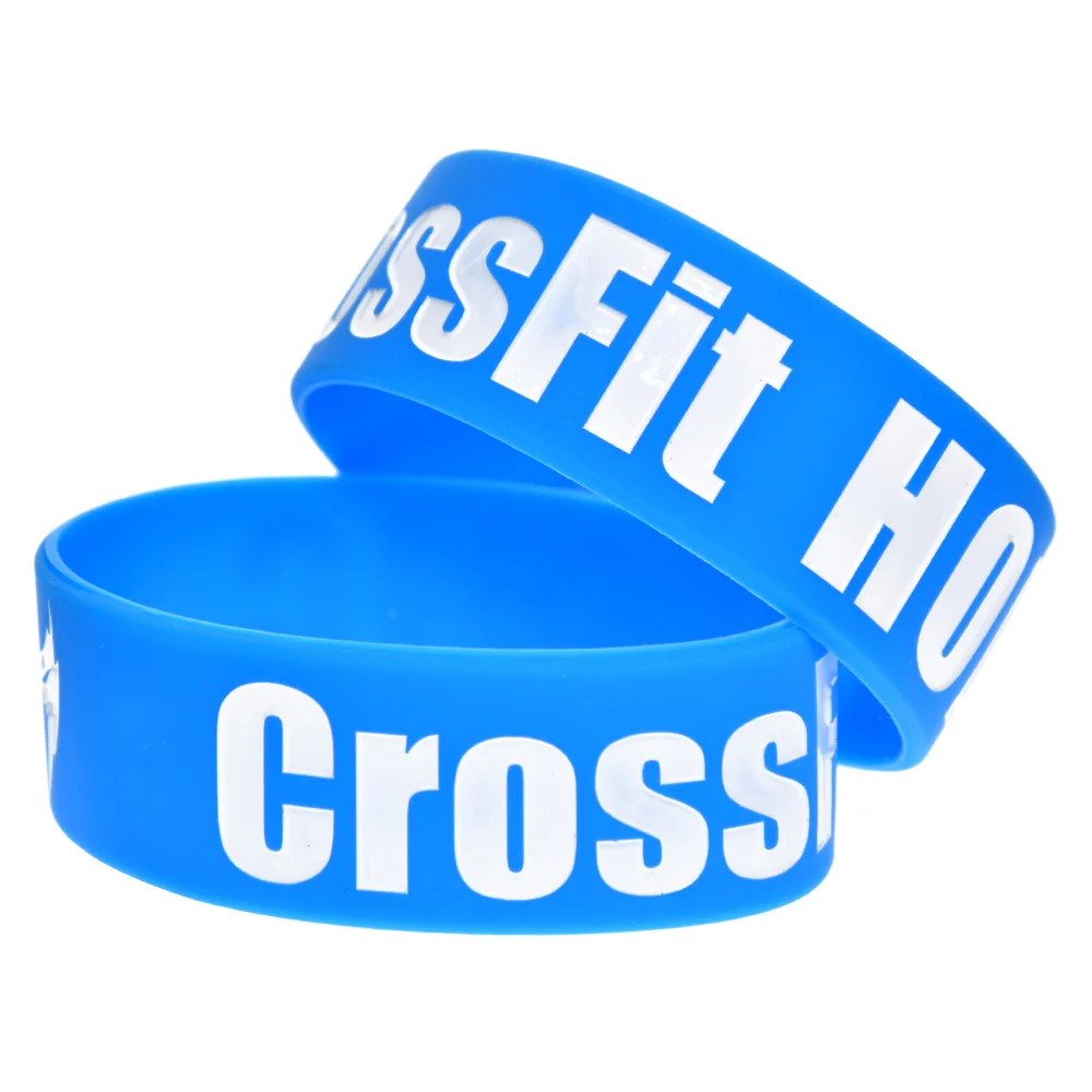 1 PC Crossfit Holic Silicone Bracelet One Inch Wide Sport Bangle