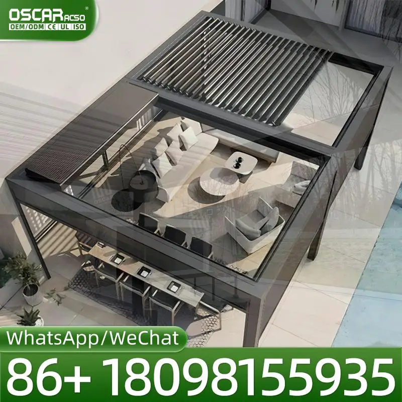 4 Season Free Standing Glass House Solarium Prefabricated Insulated Aluminium for Villas pergolas
