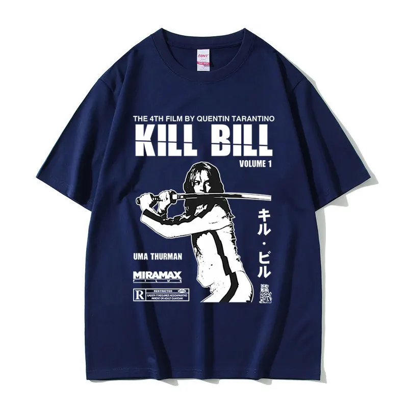 Famous Director Quentin Tarantino Movie Kill Bill T-shirt Men Women Summer O-collar Vintage T Shirts Male Casual Cotton T-shirts