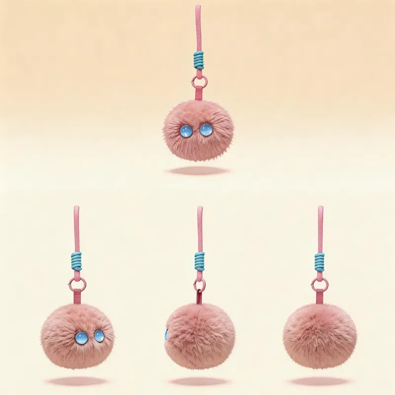Plush Pendant Smart Ball Robot Dynamic Face Portable Hanging Ornament Interactive Toy Kids Gift