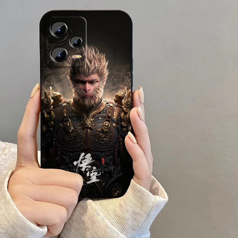 Black Myth Wukong Game Cool For Xiaomi Redmi Note 13 12R 12 12S Turbo 11 11T 11S 10 10S Pro Plus 5G Black Back Phone Case