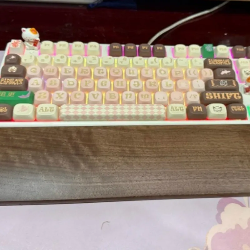 

Walnut Wrist Rest Custom Palm Rest Ergonomic for Mechanical Keyboard Hand Rest Office Gaming Gifts for Boys Couples Friends