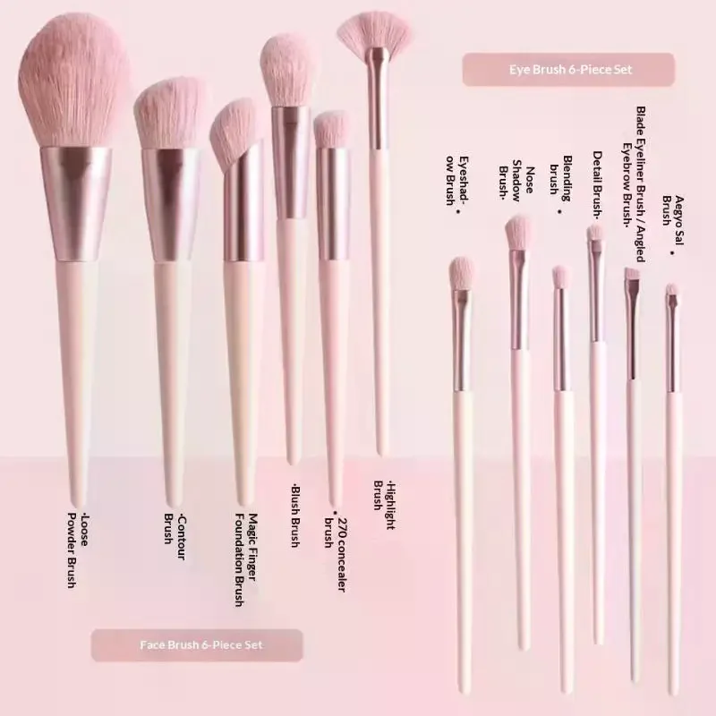 12 pennelli per trucco morbidi e soffici set ombretto fondotinta donna polvere cosmetica fard miscelazione bellezza trucco strumento di bellezza