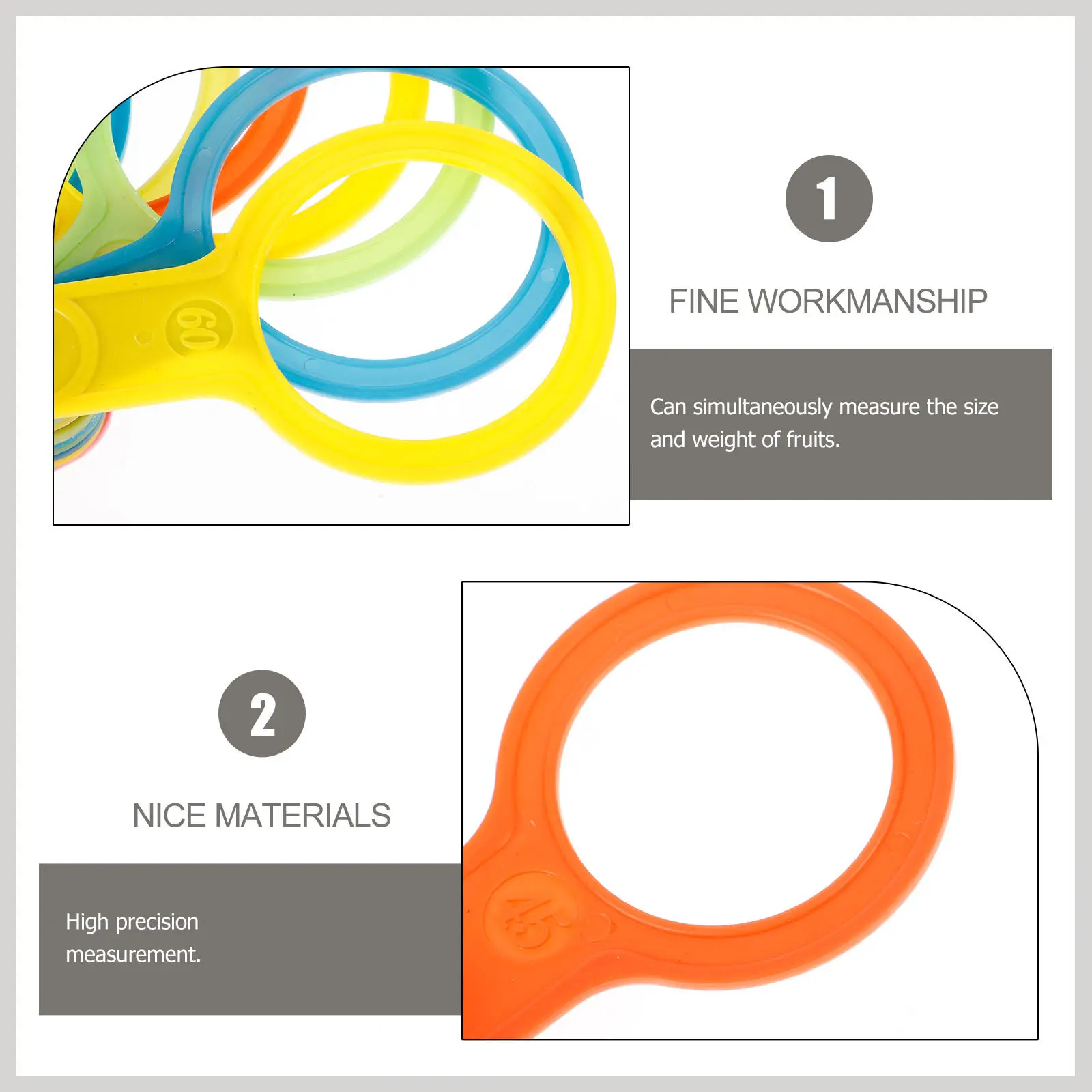2Sets Fruit Measuring Circle Set Precision Grading Ring Tool for Pear Diameter Sorting Efficient Fruit Size Classification