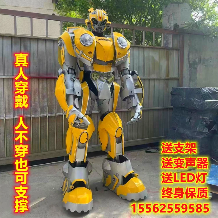 Transformer Hummel menschliche Größe einfach zu tragen Film Cosplay Re Dino Erwachsenen Roboter Kostüm tragbare Roboter Cosplay Prop Halloween