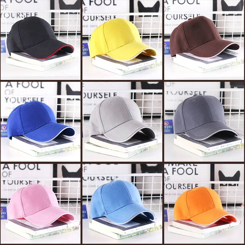 

Sandwich Sandwich in Stock Thick Solid Color Blank Peaked Cap Hat Work Cap Advertising cap Baseball Cap Cap