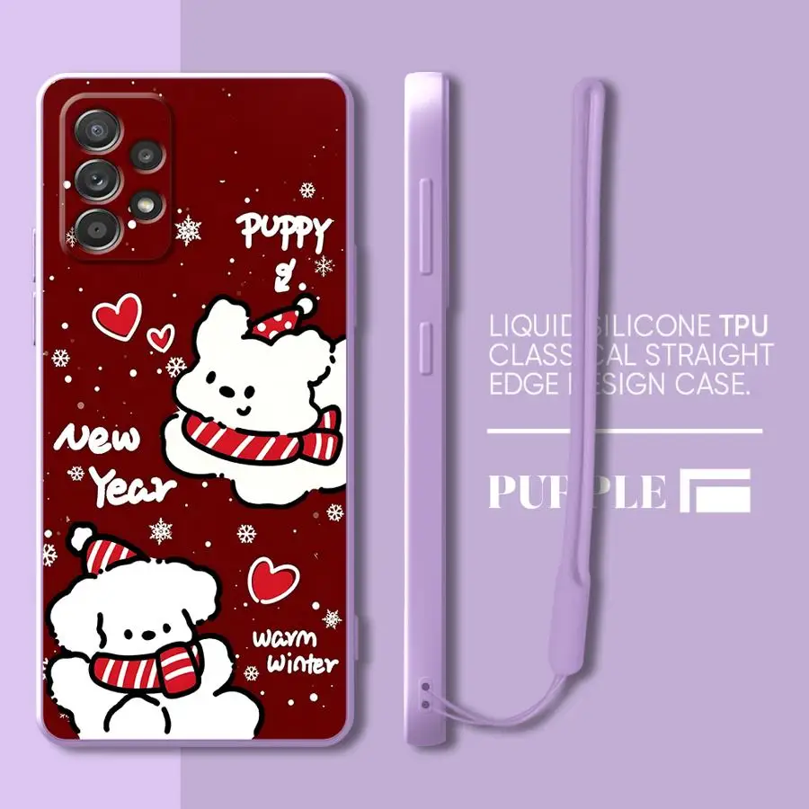 Cute Character Christmas Case for Samsung Galaxy A30s A05 A71 A73 A02s A50 A56 A03 A04 A06 A20s A53 Soft Cover #5