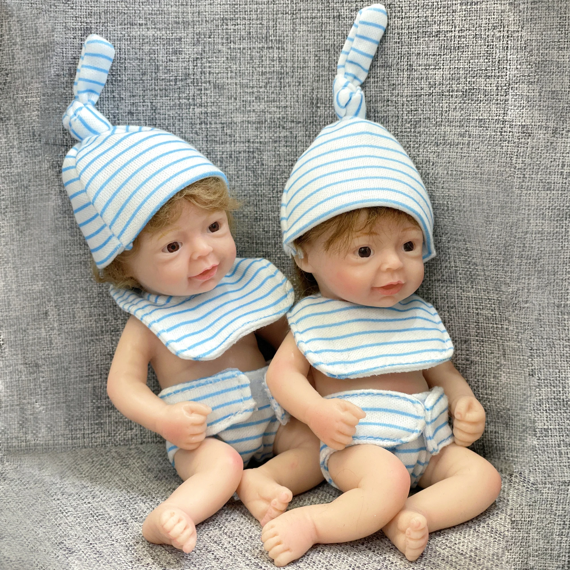 6Inch Mini Palm Full Solid Silicone Bebe Reborn Handmade Realistic Reborn Baby Dolls Lifelike Pеборн Mальчик Cпящий