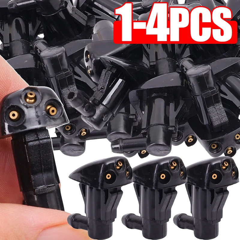 

1/4 шт., насадка для омывателя переднего стекла, 3-отверстие, автомобильный дворник, распылитель воды, ремонтный комплект, универсальный распылитель для Clear Vision, автозапчасти