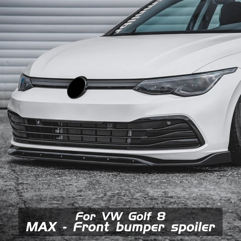 High quality wholesale Front Bumper Lip MAX Style V3 Front Splitter Spoiler body kit For VW golf 8 mk8 GTI R-Line 2021 2022 2023