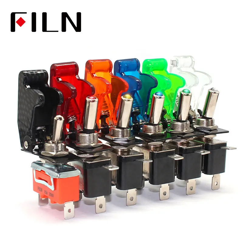 12V20A SPST Toggle Rocker Switch LED Light Ignitions Boost Marine Boat Racing Car Switch Light Toggle Truck Trailer Accessories