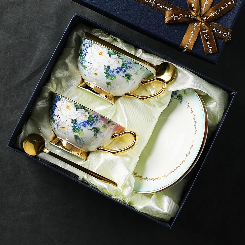 

Coffee cup small exquisite ceramic bone China European small luxury gift box set in stock.