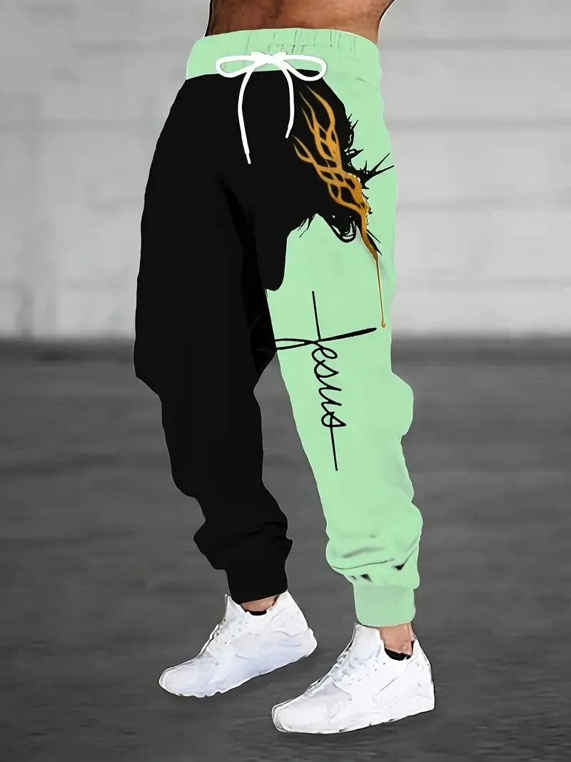2026 Summer New Style Men's Long Pants with 3D Pattern Printing - Street Casual Fashion Comfortable and Soft