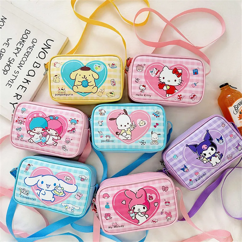 Kawaii Sanrio Crossbody Bag Cinnamoroll Simple Hobos Chest For Students Dzieci Torby na ramię Plecak podróżny dla kobiet Prezenty