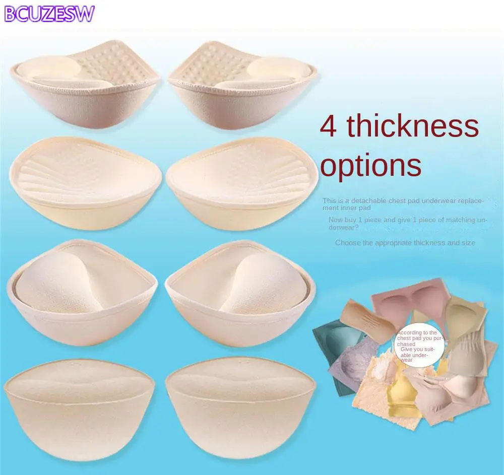 Bra Lining Swimsuit Bra Insert 3D Thicken Push Up Bra Pads Inserts Women Underwear Small Breast Lift Breathable Sponge Padded