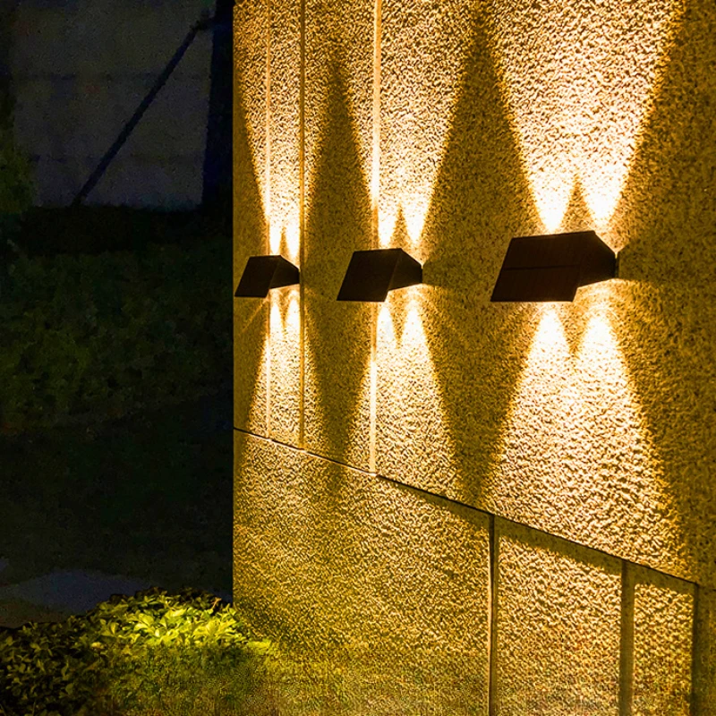 LED Solar Lights Outdoor Waterproof and Moisture-proof Outdoor Courtyard Corridor Wall Washing Lights Ambient Lighting