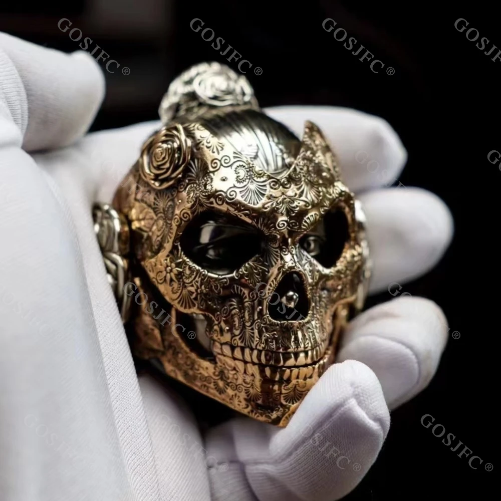 

TIEQUAN EDC механическая маска магнит на холодильник бронзовый мельхиновый настольный орнамент игрушки для взрослых