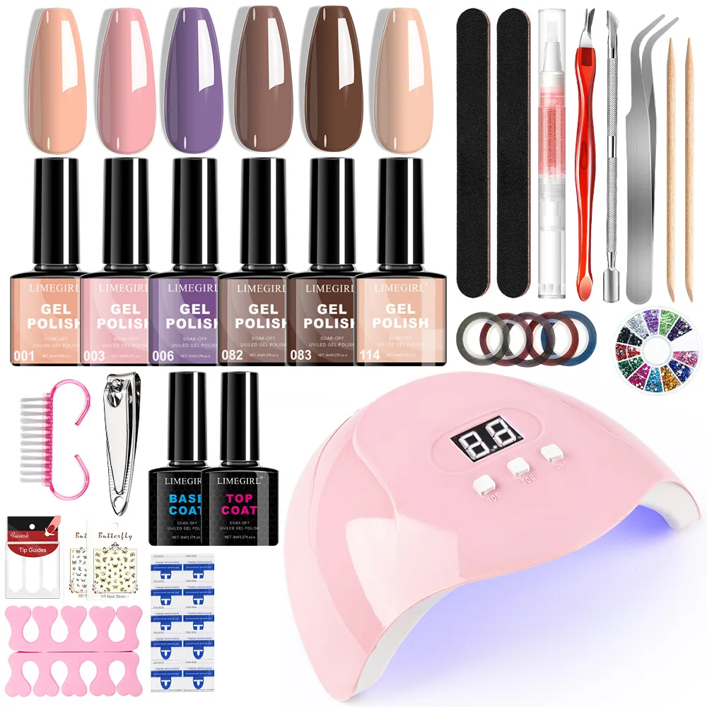 Multifunctional Manicure Tool Kit UV Nail Lamp Electric Nail Drill Nail File Cuticle Remover Manicure Pack