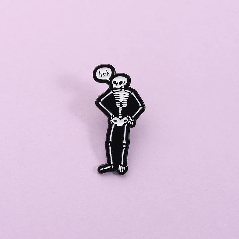 Skeleton Enamel Pin Brooch 