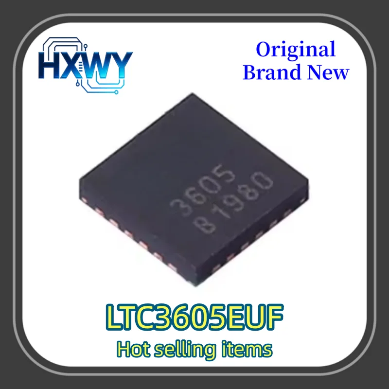 (2/20 pieces) LTC3605EUF LTC3605 silkscreened 3605 switch synchronous buck regulator chip IC, brand new and original.