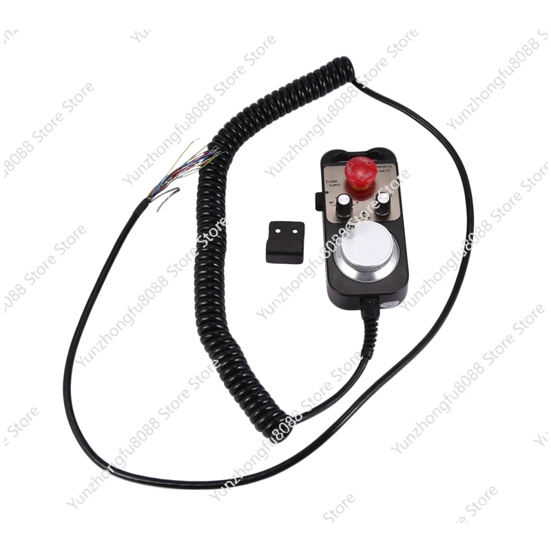 

Универсальный 4-осевой подвесной маховик Mpg, 100 импульсов, 5 В и аварийный стоп-маршрутизатор, маховик, 4-осевой тип, розничная торговля