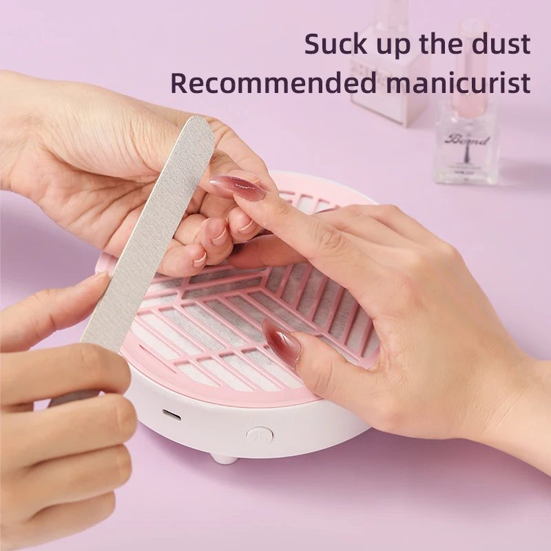 

Вентилятор для извлечения пыли для ногтей для маникюрной машины, мощный пылесос для ногтей со съемным бумажным фильтром, оборудование для ногтей