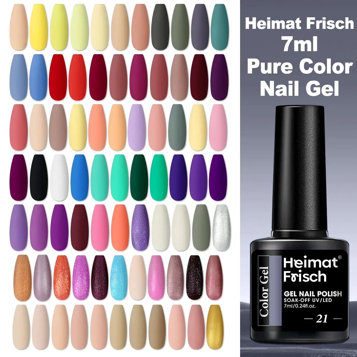 7ml gel nail polish set, classic color, semi permanent water absorption paint film, suitable for home and hair salon fingernails
