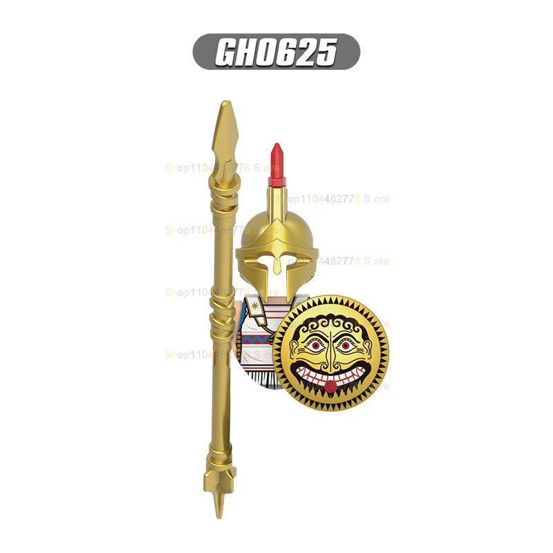 MOC-Mini figurine chevalier militaire médiéval pour enfants, blocs de construction à assembler, jouets de bricolage, cavalerie, archer romain Hoplite, G0180