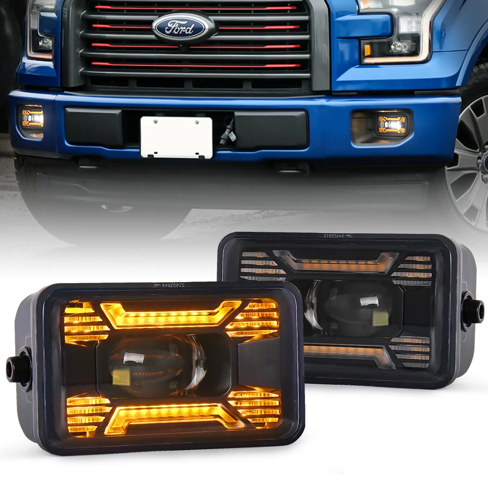 

OVOVS Clear Lens 1200LM Bumper Driving Led Daytime Running Light White Led Fog Light for Ford Super Duty 2017 2018