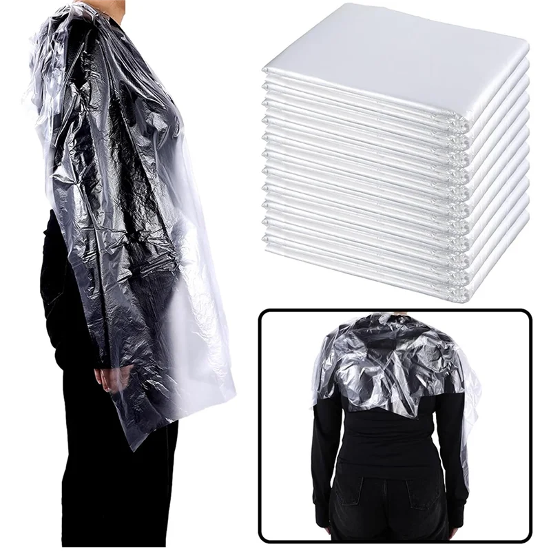 

ABPR-100 Pcs Disposable Capes Disposable Capes Hair Salon For Barbers,Beauty Salon,Hair Dye Coloring Apron Shawl Hairdressing Ca