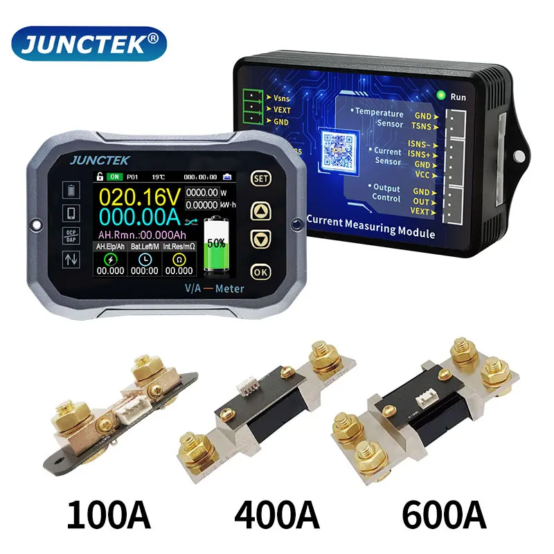 Monitor baterii Bluetooth KG140F DC 0-120V 100A 400A Tester baterii napięcie prądu VA miernik baterii Coulomb wskaźnik pojemności