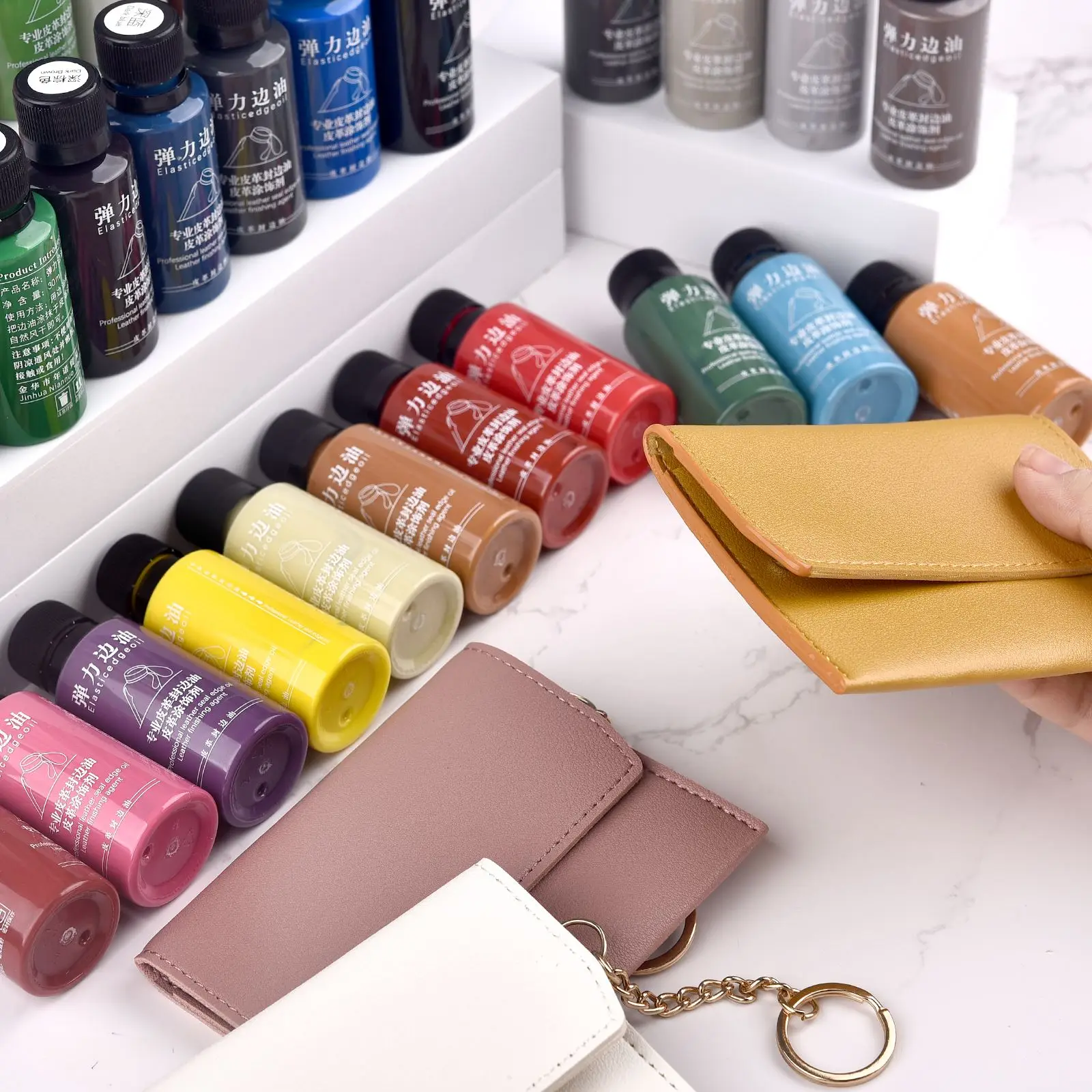 30ml Matte Elastic Edge Sealing Oil Leather Dye Diy Leather Edge Paint Leather Goods Renovation Trimming Edge Sealing Pigment