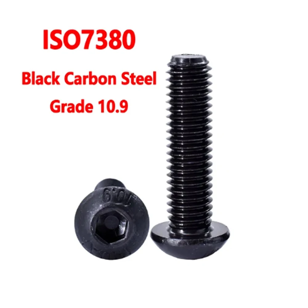M2M2.5M3M4M5M6M8 ISO7380 G10.9 Runde Kohlenstoffstahlschraube DIN912 Sechskant-Inbusschraube G12.9 Mechanische Möbelschraube