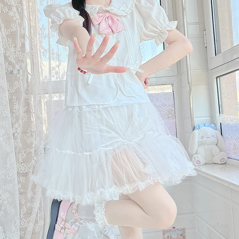 2023 nuova gonna tutu per ragazza Lolita sottoveste gioco di ruolo Party Ball tulle gonne puffy Fluffy Underskirt