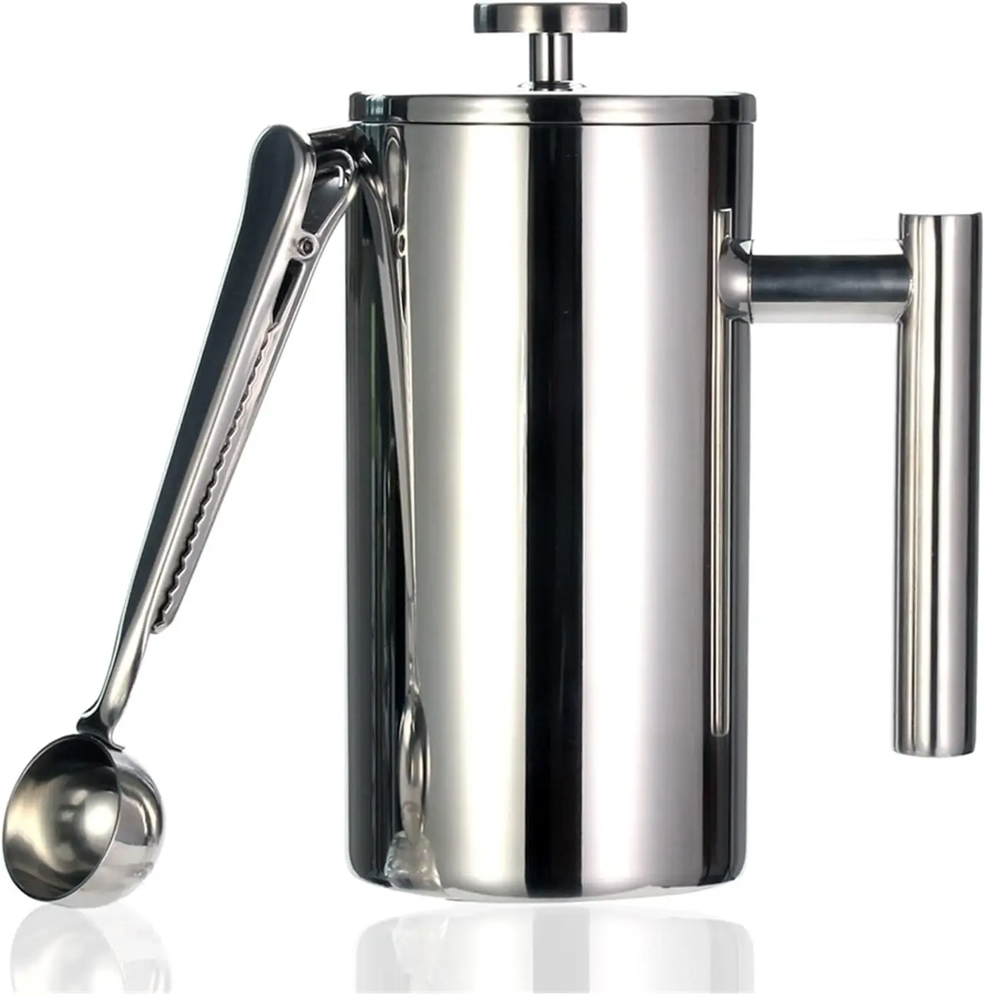 

Stainless Steel French Press Coffee Maker Keeps Brewed Drinks Hot