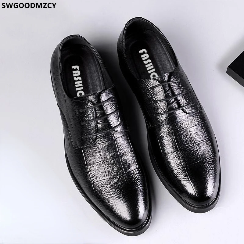 Italiano Oxford Shoes for Men Business Suit Dress Shoes for Men Wedding Dress DERBI Formal Shoes for Men Coiffeur туфли мужские