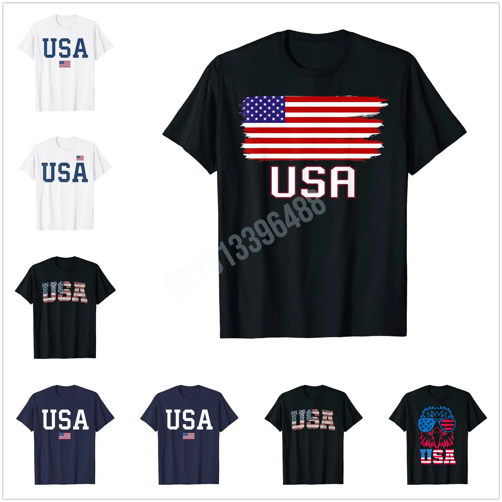 

Больше дизайна США патриотический американский флаг для мужчин и женщин футболка США топы в стиле хип-хоп хлопковые футболки
