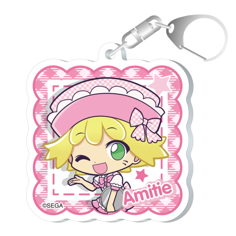 Puyo Puyo Battle Maiden Aruru & Carbuncle 6CM Acrylic Pendant Keychains Bag Decorations Holiday Gifts