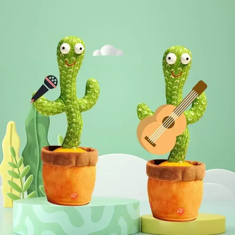 Intelligent Interactive Learning Cactus Music Toys Bring Fun Songs and Dances, Children\'s Education Voice Toys  voice changer