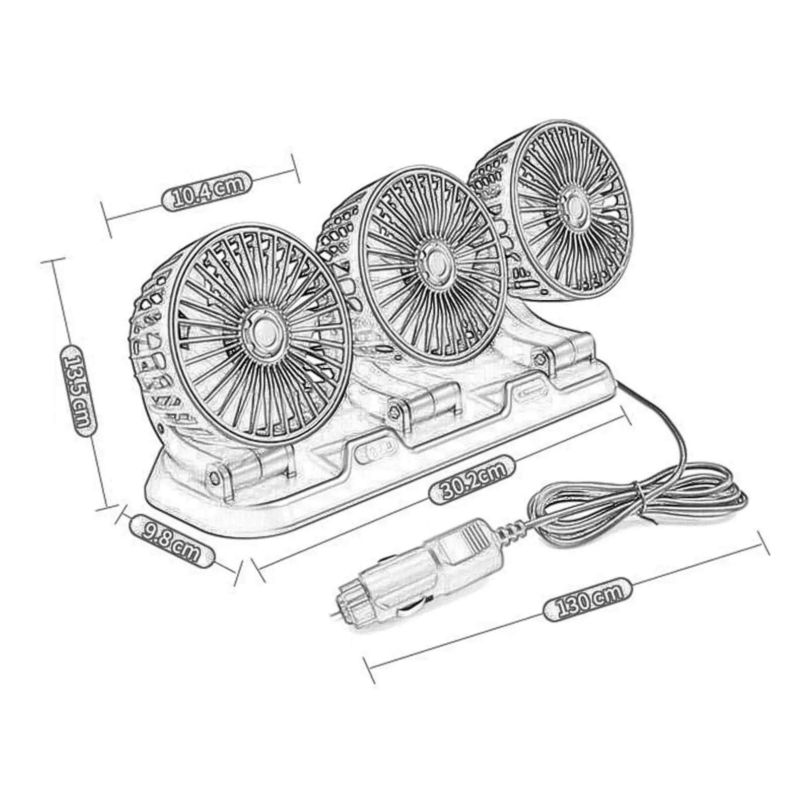 Vehicle Car Cooling Fan Low Quiet Personal Cooling Vehicle Fan for Van