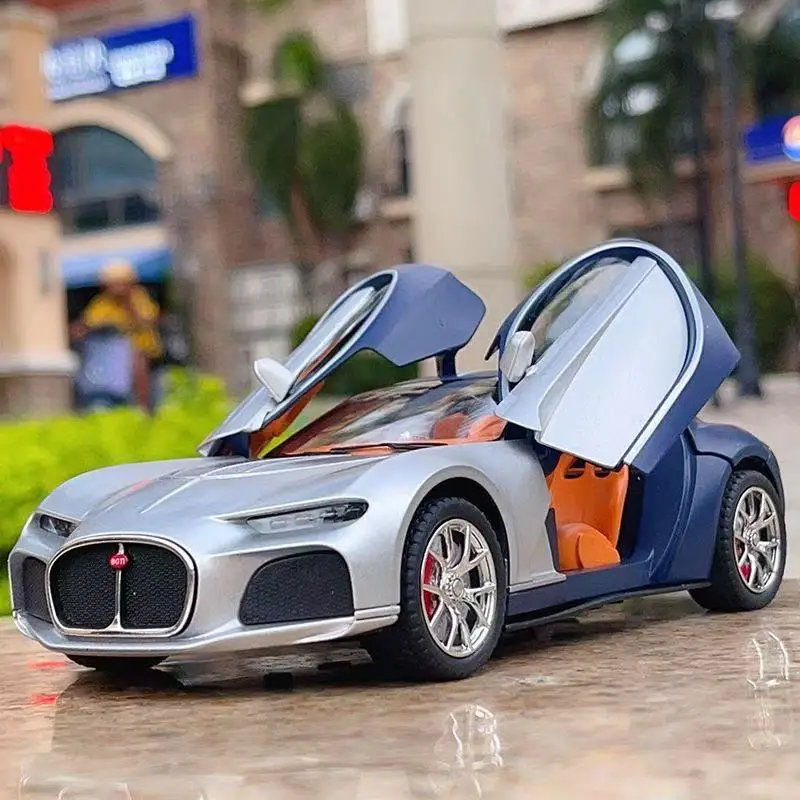 

1/24 Scale Bugatti Atlantic Toys Model Car Alloy Diecasts Model Vehicle with Light Sound Super Sport Car for Boys Birthday Gifts