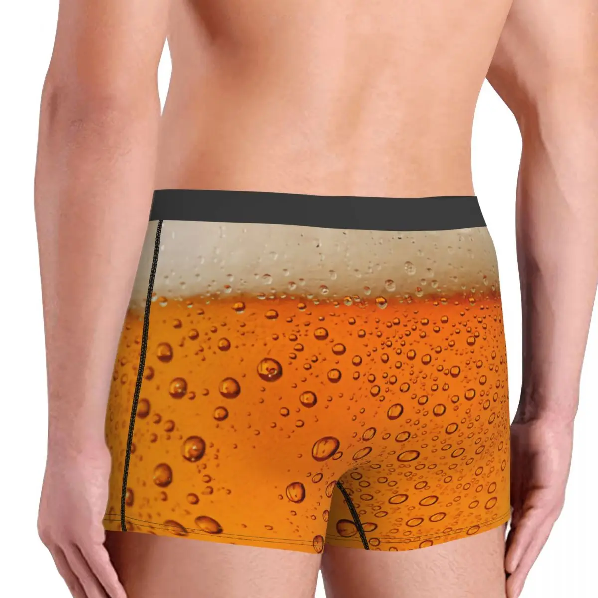 Custom Beer Realistic Bubbles Foam Boxers Shorts Mens Drinking Lover Briefs Underwear Novelty Underpants