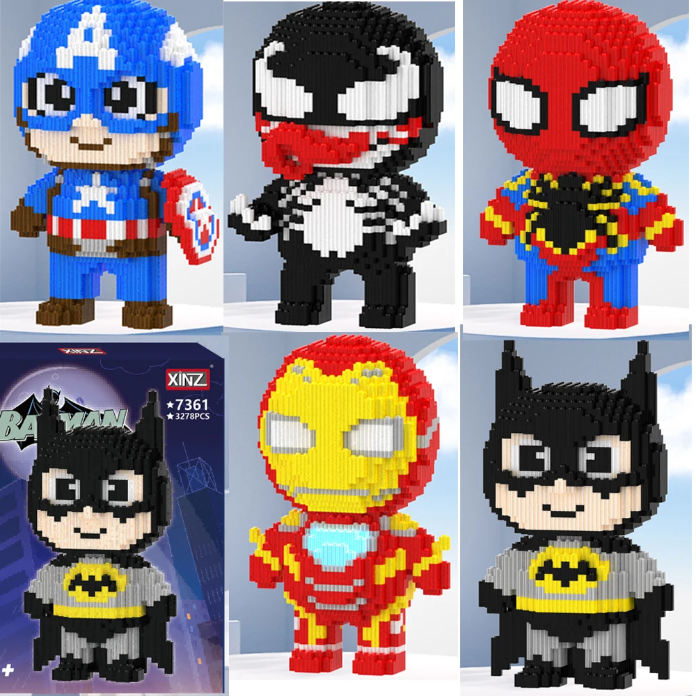 

Marvel Super Hero Captain America Magic Building Block Venom Batman Spider Man Model Assembled Bricks Toy For Christmas Gift