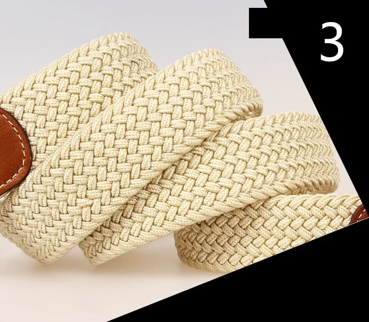 Top Fashion Striped Free Cinto Feminino Belts For Knitted Elastic Belt Male Canvas Pin Buckle Women\'s Lovers Strap