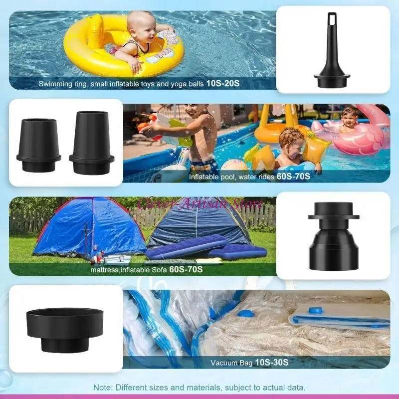E06B Pool Floats, Electric Air Pumps for Inflatables, Rechargeable Battery for Float