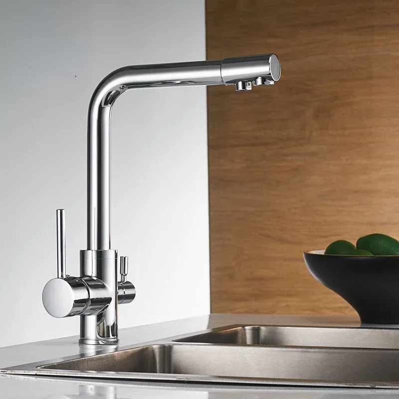 Crane For Kitchen Basin Filter Kitchen Faucets Deck Mounted Mixer Tap 360 Rotation with Water Purification Features Mixer Tap