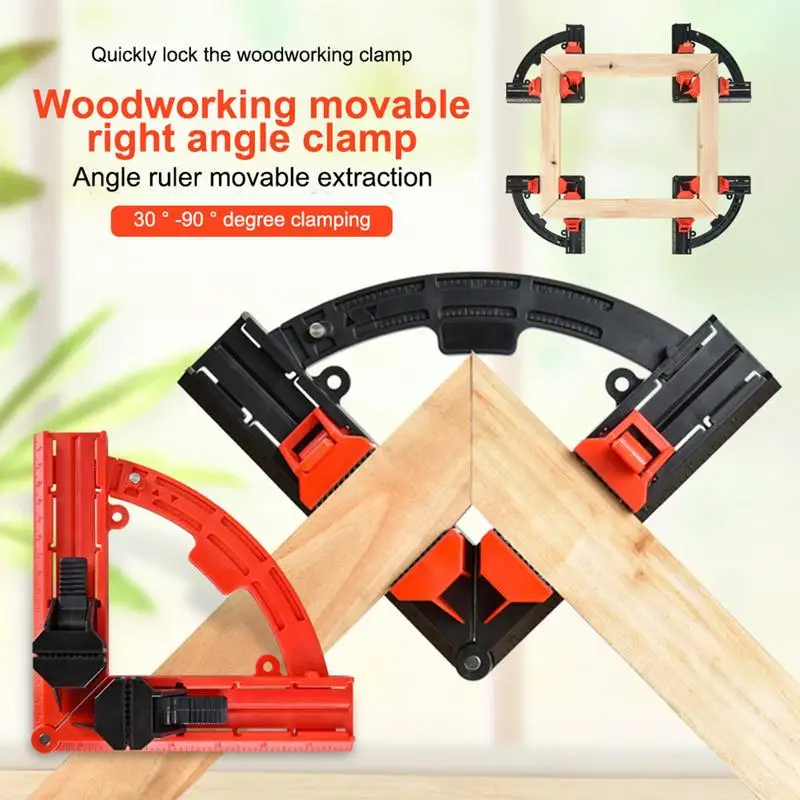 Woodworking Angle Clamp Picture Frame Clip Household Installer 30 to 90 Degree Adjustable Multi-angle Utility Fixation Tool