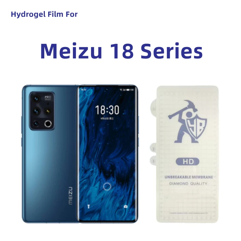 3pcs Clear Hydrogel Film For Meizu 18S Pro Screen Protector For Meizu 18/18pro HD Protective Film Not Tempered Glass